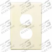 LEVITON Wall Plate: Duplex Outlet, 1 Gang, Ivory, Jumbo Size (MPN 86103). Key specifications — Brand: LEVITON; Material: Plastic.