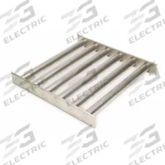 ERIEZ Grate Magnet: Rectangular Grate Magnet, Rare Earth, 80 oz Max Magnetic Pull Strength (MPN 135678P). Key specifications — Grate Shape: Rectangle; Primary Magnet Material: Rare Earth; Frame Material: Stainless Steel; Brand: ERIEZ.