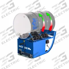 MORSE Drum Roller: 115V @ 7.4A, TEFC, 1/2 hp HP, Lift to Load/Tilt to Load, Fixed Speed, For 1 Drums (MPN 201/20-1). Key specifications — Operating Voltage @ Current: 115V @ 7.4A; Phase: Single; Manufacturer Part Number: 201/20-1; Full Drum Weight Capacity: 300 lb Dry Load; For Drum Capacity: 55 gal; Brand: MORSE; Automated Operation: Automated Operation Capable; Enclosure: TEFC.