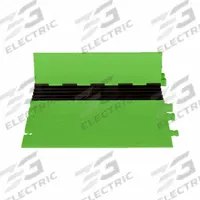 HI-VIZ CABLE PROTECTOR: 5 Channels, 1 1/4 in Max Cable Dia, 51 1/4 in Wd, 1 7/8 in Ht, 36 in Lg (MPN WSA-125-KIT3FLG). Key specifications — Connection Style: Dog Bone; Material: Polyurethane; Color: Lime Green.