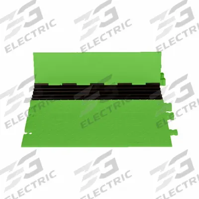 HI-VIZ CABLE PROTECTOR: 5 Channels, 1 1/4 in Max Cable Dia, 51 1/4 in Wd - Accessibility Cable Ramps with Hinged Cover