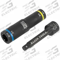 KLEIN TOOLS: 1/2 in Drive Size, 1/2 to 9/16 in Socket Size, Small Set (0-50 pieces) Set Size, 4, SAE (MPN 66009). Key specifications — attr1204251: KLEIN TOOLS; attr1215453: 1/2 in; attr1215454: 1/2 in to 9/16 in.