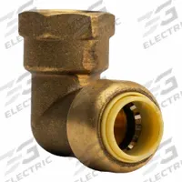 APPROVED VENDOR FNPT Elbow: 3/8 in OD x 3/8 in Pipe Size, Push-to-Connect x FNPT, Brass (MPN LF803FR). Key specifications — Brand: APPROVED VENDOR.