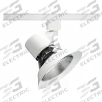 Track Lighting Head: Incandescent, Flared Shape, 75 W, 5 1/4 in Dia, 4 1/4 in Lg, White (MPN R532 WH). Key specifications — Brand: JUNO LIGHTING; Lighting Technology: Incandescent; Housing Color: White.