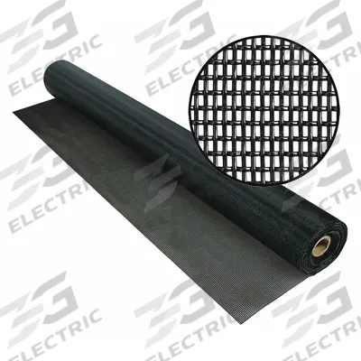 PHIFER Replacement Screen: Polyester, Black, 17 x 10 Mesh Size, 8 ft Wd, 50 ft Lg - Pet Resistant Polyester Pet Door and Window Screen