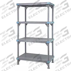 QUANTUM STORAGE SYSTEMS Shelving Unit: 36 in x 18 in, 62 in Overall Ht, 4 Shelves, Quick-Adjust (MPN QP183662SS-4). Key specifications — Resistance Properties: Abrasive Chemical-Resistant; Shelf Adjustment Type: Quick-Adjust; Frame Material: Polypropylene; Shelving Material: Polypropylene; Brand: QUANTUM STORAGE SYSTEMS.