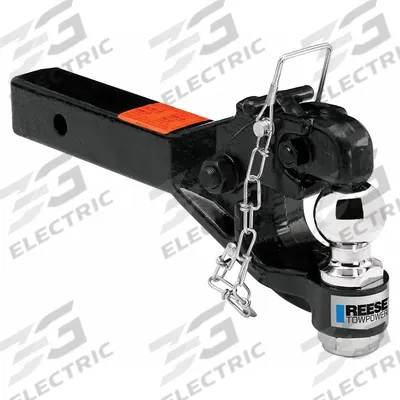REESE Ball Mount w/ Pintle Hook: Hitch Mount, 12,000 lb Gross Vehicle Wt Capacity - Pintle Hook Hitches with Ball Mount