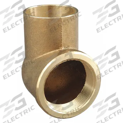 NIBCO Sweat Fitting Elbow: 1 1/2 in CTS x 1 1/2 in Pipe, Cup x FNPT, Bronze (MPN 7073-LF 11/2) - Low-Lead Cast Copper & Bronze Tube Fittings