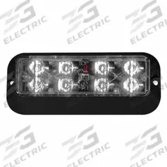 CODE 3 Warning Light: Emergency Vehicle Area Light, White, 9.6 W Watt, Clear, SAE J595 Class 1, LED (MPN LXEXB1F-W). Key specifications — Brand: CODE 3; Lens Color: Clear; Number of Flash Patterns: 7; Installation Type: Permanent; Operating Voltage: 12V DC.