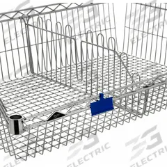 METRO Divider, Wire Shelf Accessory, Basket Shelf: 18 in x 8 13/32 in, Steel (MPN BSKDIV-18H). Key specifications — Material: Steel; Color: Silver; Finish: Chrome; Brand: METRO.
