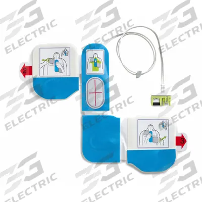 ZOLL Electrode Pad: 33 1/2 in Cable Lg, 123 Lithium, 1YNR8 - Adult Electrode Pads
