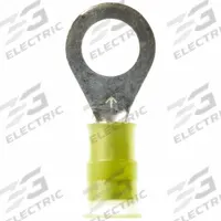 3M Ring Terminal: Yellow, Nylon Insulation, 5/16 in Stud Size, 12 AWG to 10 AWG Wire Sizes, 1,000 V (MPN MNG10-516R/SK). Key specifications — attr1308027: 3M.