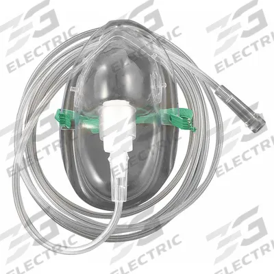 MEDSOURCE Oxygen Mask: 6 lpm Flow Rate - Max, 4 lpm Flow Rate - Min, PVC - Medium-Concentration Oxygen Masks