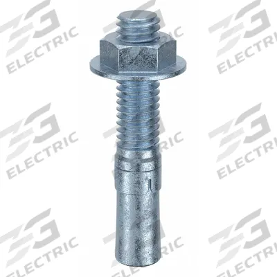 MKT FASTENING Wedge Anchor: 2 1/4 in Overall Lg, 3/8 in Dia, 3/8"-16 Thread Size, Steel - Steel Wedge Anchors