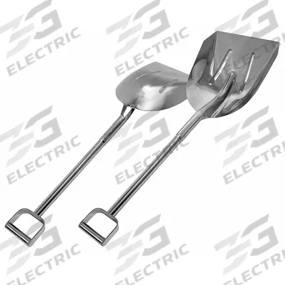 SANI-LAV Stainless Steel Shovel: Silver, 15 1/2 in Blade Lg, 11 1/2 in Blade Wd - Standard Stainless Steel Hygienic Shovels