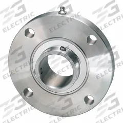 IPTCI BEARINGS 4 Bolt Flange Bearing: Radial Ball, 1 7/16 in Bore, SS, Set Screws, 5 in Lg, 5 in Wd (MPN SUCSFCS207-23 IP69K). Key specifications — Bore Type: Cylindrical; Brand: IPTCI BEARINGS; Lubricant Material: H-1 Grease; Mounting Bolt Size: 3/8 in; Split Housing: Not Split; System of Measurement: Inch.