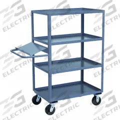 JAMCO Utility Cart: 3,000 lb, 4 Shelves, 75 in L x 25 in W x 60 in H Overall Dim, Flat (MPN DO260P600GP). Key specifications — Caster Wheel/Tread Material: Phenolic; Brand: JAMCO; Caster/Wheel Configuration: (2) Rigid.