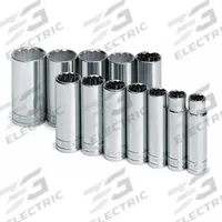 SK PROFESSIONAL TOOLS Socket Set: 1/2 in Drive, 12 Piece, 12-Point, SAE, 1/2 in to 1 1/4 in (MPN 4812). Key specifications — attr1224269: 1/2 in; attr1204685: Not Tether Capable; attr1204650: 1/2 in to 1-1/4 in; attr1204673: Socket Bits Not Included; attr1204688: SK PROFESSIONAL TOOLS; attr1224230: Friction; attr1206170: Deep Sockets.