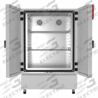 BINDER Environmental Chamber: 24.72 cu ft Capacity, 35 in x 49 21/100 in x 75 39/50 in, 2 Shelves (MPN 9020-0369). Key specifications — Temperature Accuracy Tolerance: +/-0.1 @ 40°C; Temperature Uniformity: +/-0.3 @ 40°C; Manufacturer Part Number: 9020-0369; Brand: BINDER; Voltage: 200/240V; Humidity - Maximum: 80%; Humidity - Minimum: 20%.