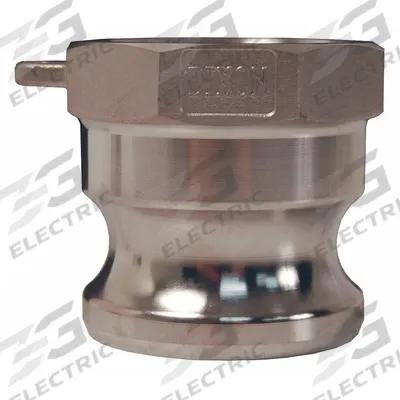 DIXON VALVE & COUPLING Cam and Groove Adapter: 2 1/2 in Coupling Size, 2-1/2 in -8 Thread Size - Type A Stainless Steel Cam & Groove Fittings