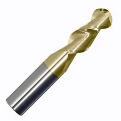 APPROVED VENDOR Ball End Mill: Carbide, ZrN Coated, 2 Flute, 1/4" Mill Dia, 3/8" LOC, 2-1/2" OAL (MPN 313588)