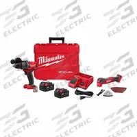 MILWAUKEE Hammer Drill and Multi Tool Kit: 2 Tools, Hammer Drill/Oscillating Tool, 18 V DC Volt (MPN 2904-22, 2836-20). Key specifications — attr1176460: Hammer Drill.