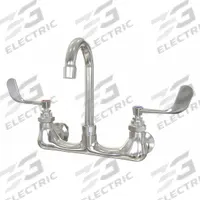 SANI-LAV Gooseneck Service Sink Faucet: Wall, Centerset, Cast Brass, Chrome, 0.5 gpm Flow Rate (MPN 206.5). Key specifications — Color/Finish: Chrome; Includes: Faucet Mounting Kits.