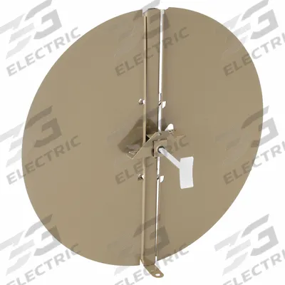 AMERIFLOW 14"dia GSteel SnapOn Manual Cntrl Damper: For 14 in Nominal Duct Dia, 14 in Overall Dia - Dampers