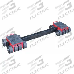 DAYTON Machine Roller: 33,000 lb, 7 in Deck Ht, 9 3/4 in L x 9 3/4 in W, (16) Rollers, Fixed, Red (MPN 5ERK8). Key specifications — attr1344324: Rubber Padded; attr1344360: DAYTON; attr1344361: Red.