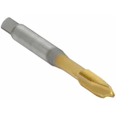 OSG Spiral Point Tap: #8-32 UNC, H10, 3 Flute, Plug Chamfer, TiN Coated Cobalt (MPN 1101508005)