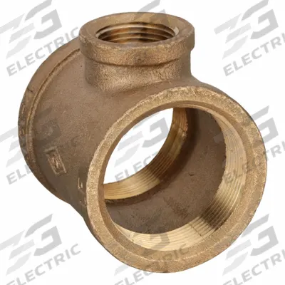 APPROVED VENDOR Metal Pipe Tee: Tee, 2 in x 1 in x 2 in, Class 125, C89833 Brass - Threaded Low-Pressure Pipe Fittings for Potable Water