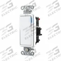 HUBBELL Wall Switch: Rocker Switch, Single Pole, Maintained, White, 120/277V AC, 20 A (MPN DS120STILW). Key specifications — Illuminated: Yes; Voltage Rating: 120/277V AC.
