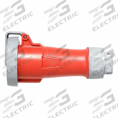 LEVITON Pin and Sleeve Connector: Red, 480V AC, Three Phase, 20 A, 3 Pole, 4 Wire - Washdown-Rated Connectors