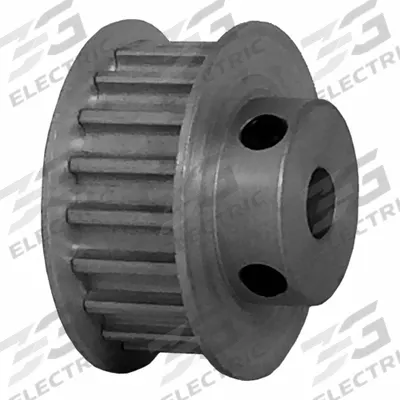 Dayton Timing Pulley: Curvilinear, Fixed, For HTD Timing Belt Section, For 9 mm Belt Wd - HTD Section Fixed-Bore Timing Pulleys with Hub