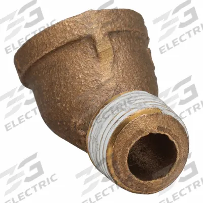 APPROVED VENDOR Metal Pipe Elbow: 45° Elbow, 3/8 in x 3/8 in, Class 125, None Brass, PTFE - Threaded Low-Pressure Pipe Fittings for Potable Water with Thread Sealant