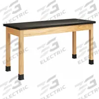 Table: 24 in Overall Wd, 30 in Overall Ht, 5 ft Overall Lg, ChemGuard, 500 lb Load Capacity, Beige (MPN P7602BK30N). Key specifications — Brand: DIVERSIFIED SPACES; Countertop Material: ChemGuard.
