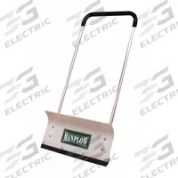 MANPLOW Snow Pusher: Plastic, 13 in Blade Lg, 24 in Blade Wd, 0.19 in Gauge, 48 in Handle Lg (MPN PRO24). Key specifications — Brand: MANPLOW; Handle Grip: U Handle.