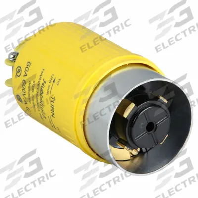 HUBBELL Locking Plug: Non-NEMA, Yellow, 600V AC, 60 A, 3 Pole - General Purpose Plugs