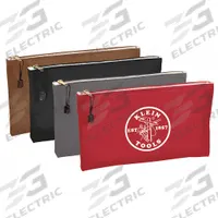KLEIN TOOLS Tool Bag Set: 12 1/2 in W x 3/4 in D x 7 in H, Black/Brown/Gray/Red, Canvas, 4 Bags (MPN 5141). Key specifications — attr1116347: Red; attr1116368: KLEIN TOOLS.