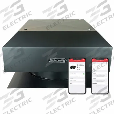 QUIETCOOL Attic Exhaust Fan: Roof Mount, Electric Motor, Max. 3,000 sq ft Attic - Roof-Mount Attic Exhaust Fans