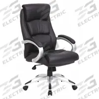 APPROVED VENDOR Office Chair: Black, Leather Material, 29 1/4 in Back Ht, 20 1/2 in Seat Wd (MPN 36FK01). Key specifications — attr982877: Silver; attr982913: Yes; attr982865: Black; attr982870: APPROVED VENDOR; attr982901: Black.