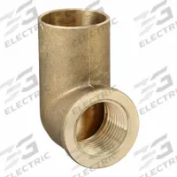 NIBCO Sweat Fitting Elbow: 1 in CTS x 1/2 in Pipe, Cup x FNPT, Bronze (MPN 7073R-LF 1X1/2)