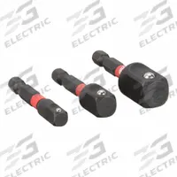 MILWAUKEE Socket Adapter Set: 1/4 in Input Drive Size, Black Oxide, Square, 1 7/8 in Overall Lg (MPN 48-32-5033). Key specifications — attr1204900: Square; attr1204904: Locking Not Included; attr1204910: MILWAUKEE; attr1204913: Black Oxide.