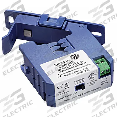 JOHNSON CONTROLS Current Transducer: Current Transducer, 2.72 in H x 2.56 in W x 1.06 in D - Current Transducers