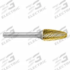 SGS PRO Carbide Bur: Ball-Nosed Tree, SF-5, Double Cut, 1/2" x 1" Head, 1/4" Shank (MPN 13385). Key specifications — Trade Number: SF-5; Brand: SGS PRO.