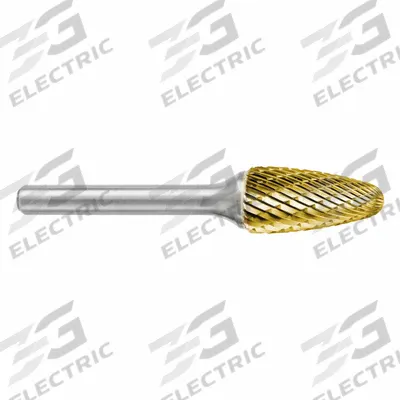 SGS PRO Carbide Bur: Ball-Nosed Tree, SF-5, Double Cut, 1/2" x 1" Head - Double-Cut Ball-Nosed Tree Burs
