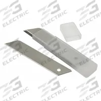 ABILITY ONE Snap-Off Blade: 4 1/2 in Blade Lg, 25 mm Blade Wd, 0.02 in Blade Thick, 52HT64, 10 PK (MPN 5110-01-621-5254). Key specifications — attr307700: Steel; attr307684: 52HT64; attr324887: ABILITY ONE.