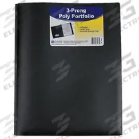 C-LINE PRODUCTS Portfolio: Polypropylene, 11 in Ht, 8 1/2 in Wd, Black, 2 Pockets (MPN 33961). Key specifications — Brand: C-LINE PRODUCTS; Material: Polypropylene; Color: Black.
