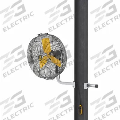 BIG ASS FANS Mounted Fan: 24 1/2 in Blade Dia, 100 to 120V AC, 1/3 hp Motor HP, Wall Mount - Standard Industrial Wall-Mount Fans