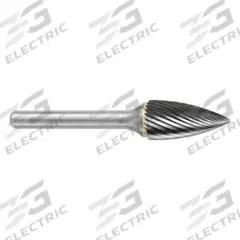 SGS PRO Carbide Bur: Pointed-End Tree, SG-2, Single Cut, 5/16" x 3/4" Head, 1/4" Shank (MPN 13875). Key specifications — Trade Number: SG-2; Brand: SGS PRO.